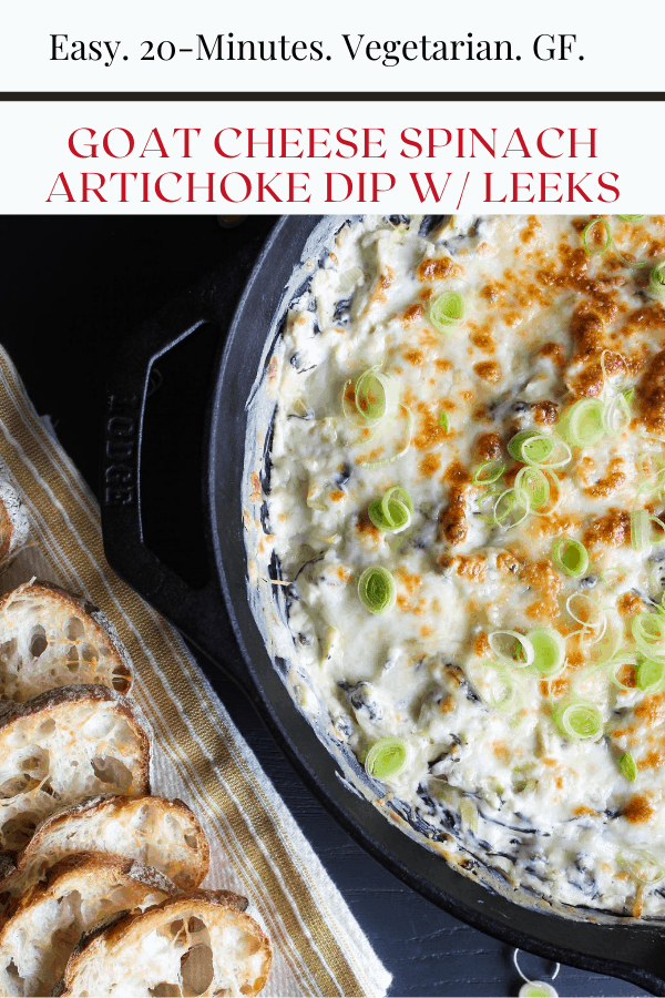 Goat Cheese Spinach Artichoke Dip with Leeks Tao of Spice