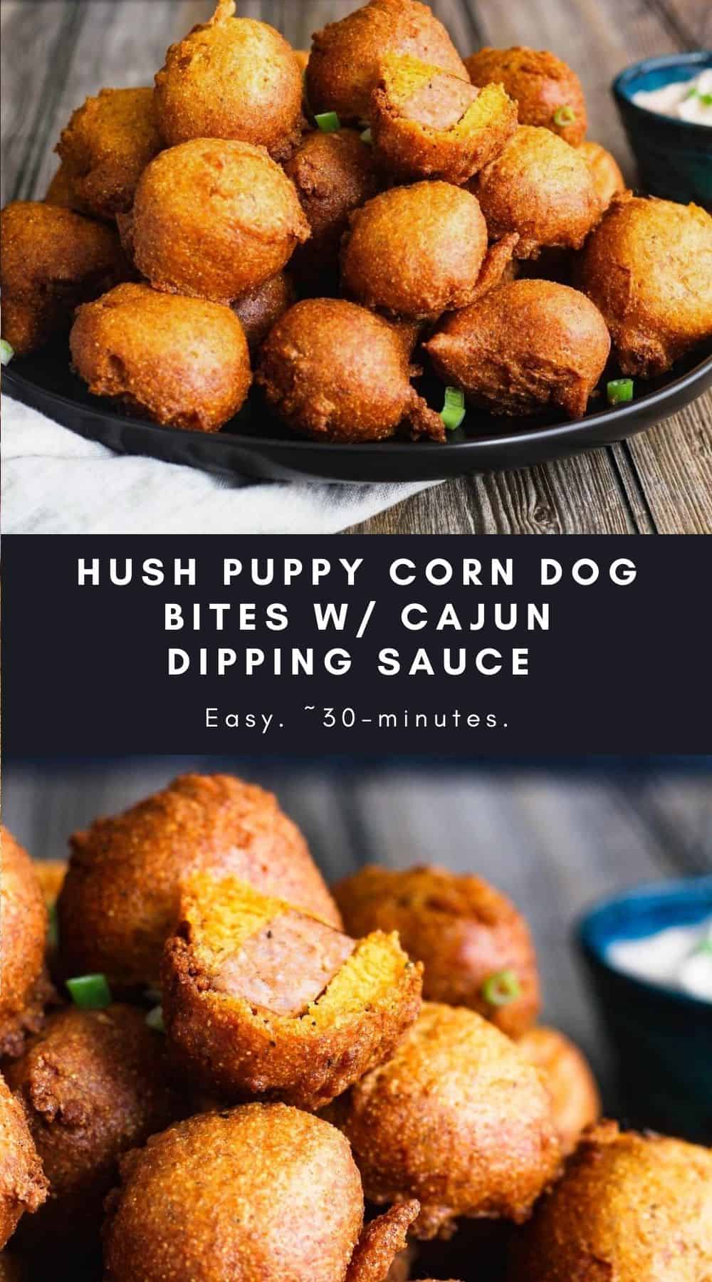 Hush Puppy Corn Dog Bites with Cajun Dipping Sauce Tao of Spice