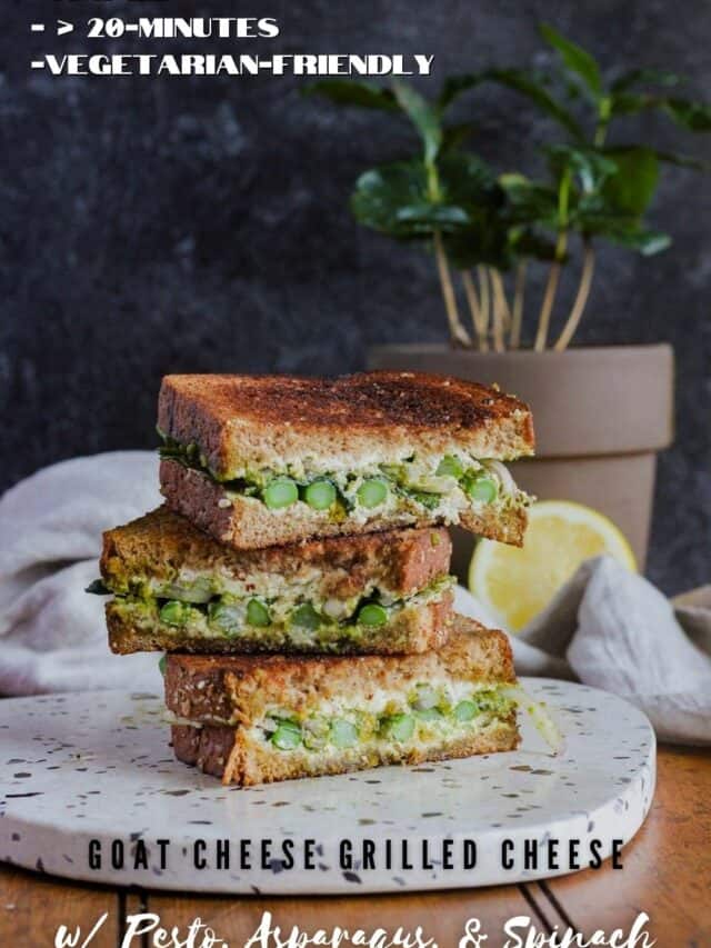 Goat Cheese Grilled Cheese w/ Pesto