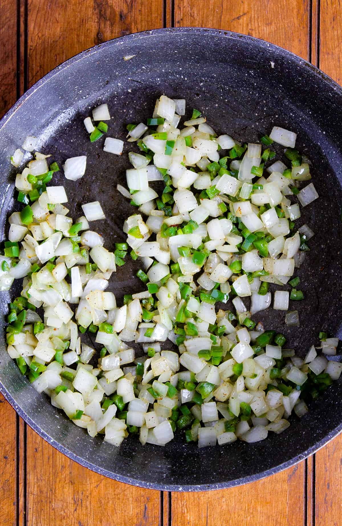 Sauteed onions and jalapeno.