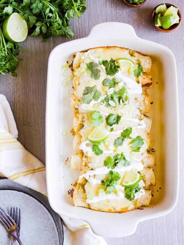 Hatch Chile Chicken Enchiladas