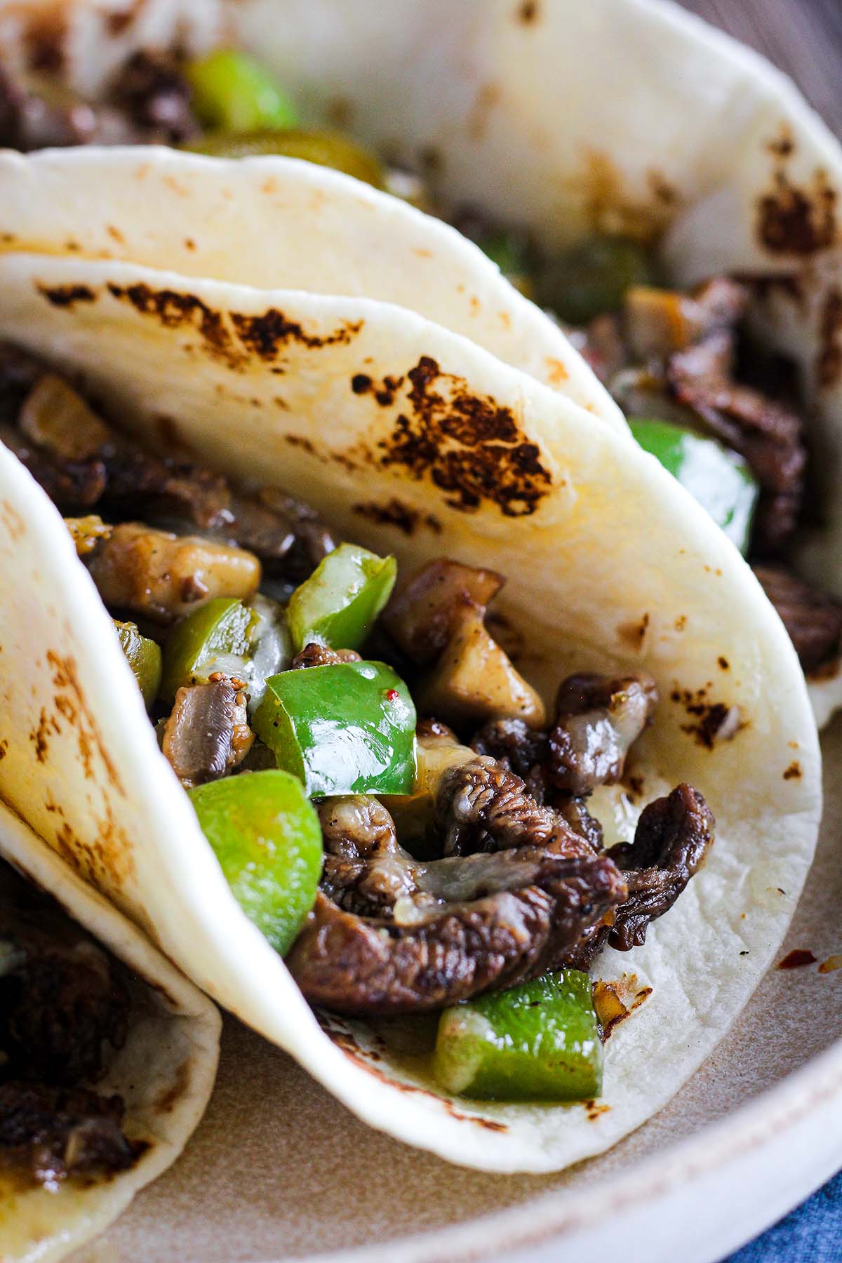 Close-up of tacos.