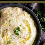 Pinterest graphic for Boursin cheese mashed potatoes.
