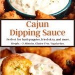 Pinterest graphic for Cajun dipping sauce.