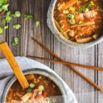 Pinterest graphic for hot and sour soup