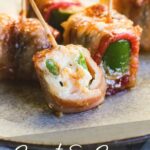 Pinterest graphic for brown sugar jalapeno poppers.