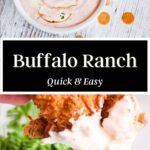 Pinterest graphic for buffalo ranch sauce.
