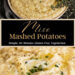 Pinterest graphic for miso mashed potatoes.