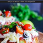Pinterest graphic for 7-layer tostadas.