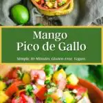 Pinterest graphic for mango pico.
