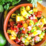 Pinterest graphic for mango pico.