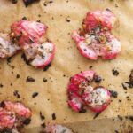 Pinterest graphic for smashed rosemary garlic roasted radishes.