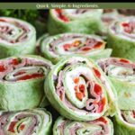Pinterest graphic for Boursin roast beef pinwheels.