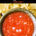 Pinterest graphic for fresh habanero salsa.